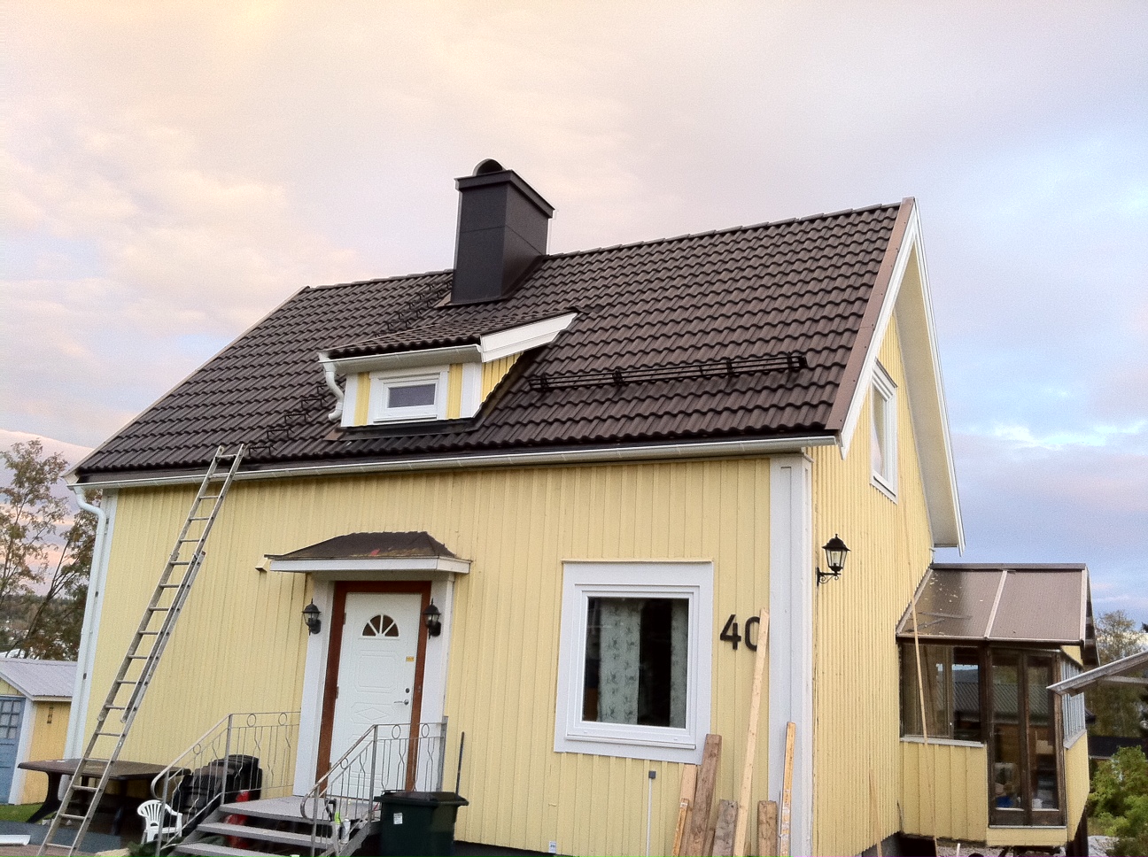 Nytt tak på villa i Bonäset
